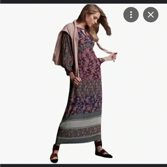CABi Festive Keyhole Paisley Maxi‎ Dress S - Picture 1 of 9